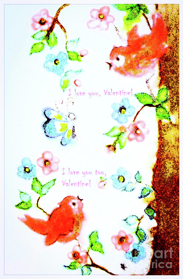 I Love You, Valentine Painting by Hazel Holland