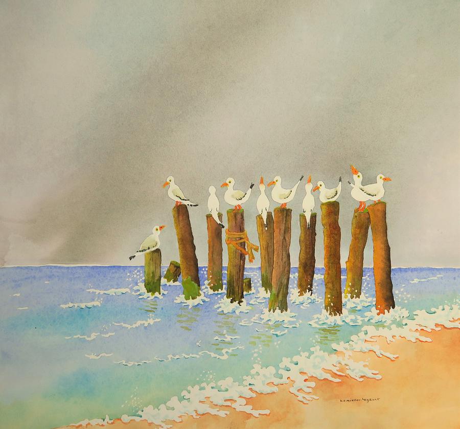 I Sea You Painting by Mary Ellen Mueller Legault