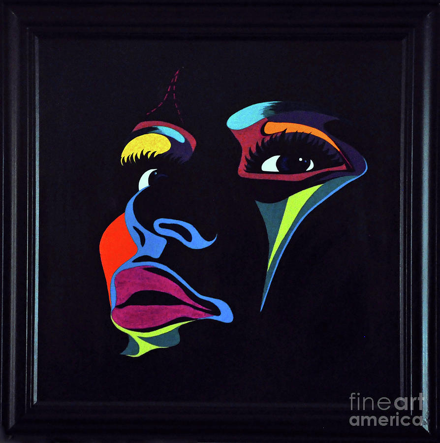 Face Shape Painting - I see in Color  by Davids Digits