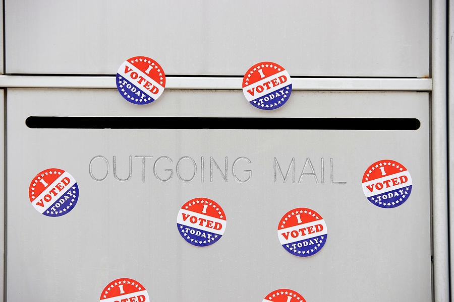 I Voted Today Stickers On An Outgoing Photograph by Dreampictures ...