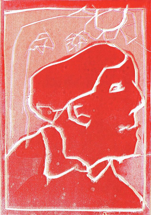 I was born in a mine woodcut 50 Relief by Edgeworth Johnstone