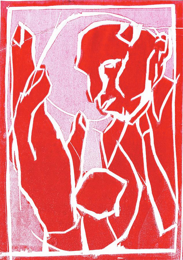 I was born in a mine woodcut 82 Relief by Edgeworth Johnstone