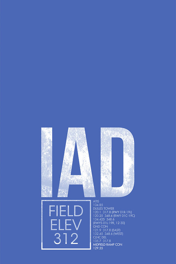 Typography Digital Art - Iad Atc by O8 Left