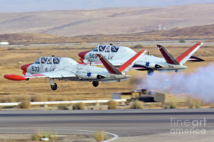 IAF Fouga Magister aerobatics display e3 Photograph by Nir Ben-Yosef