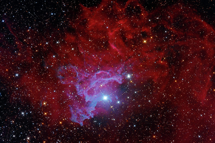 Ic 405, The Flaming Star Nebula Photograph by Lorand Fenyes