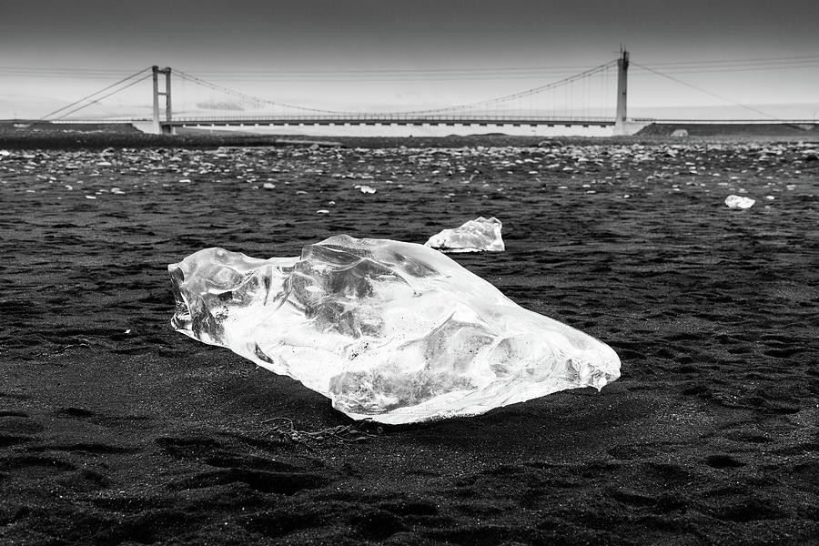 Ice and Jokulsarlon Bridge Photograph by Mark Hunter