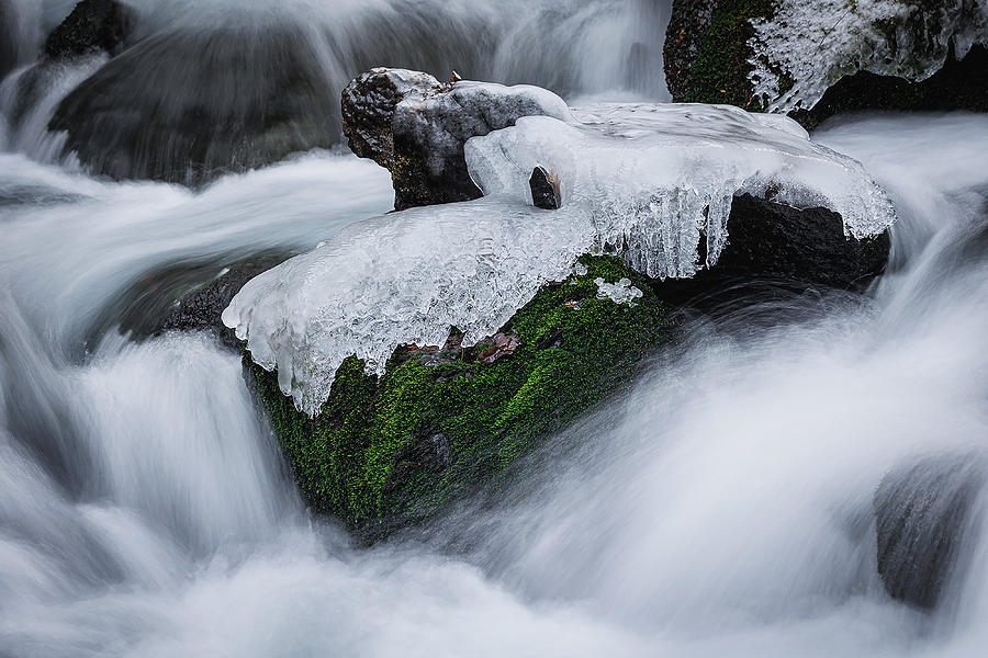 Winter Photograph - Ice And Water by Yoshizumi Suzuki