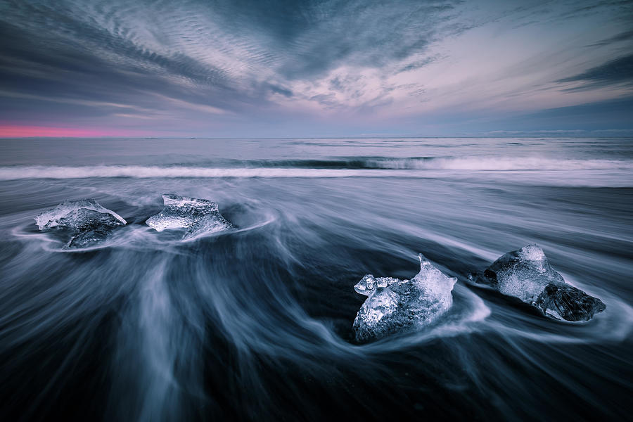 Summer Photograph - Ice Beach At Hofn Iceland by DTG Photography
