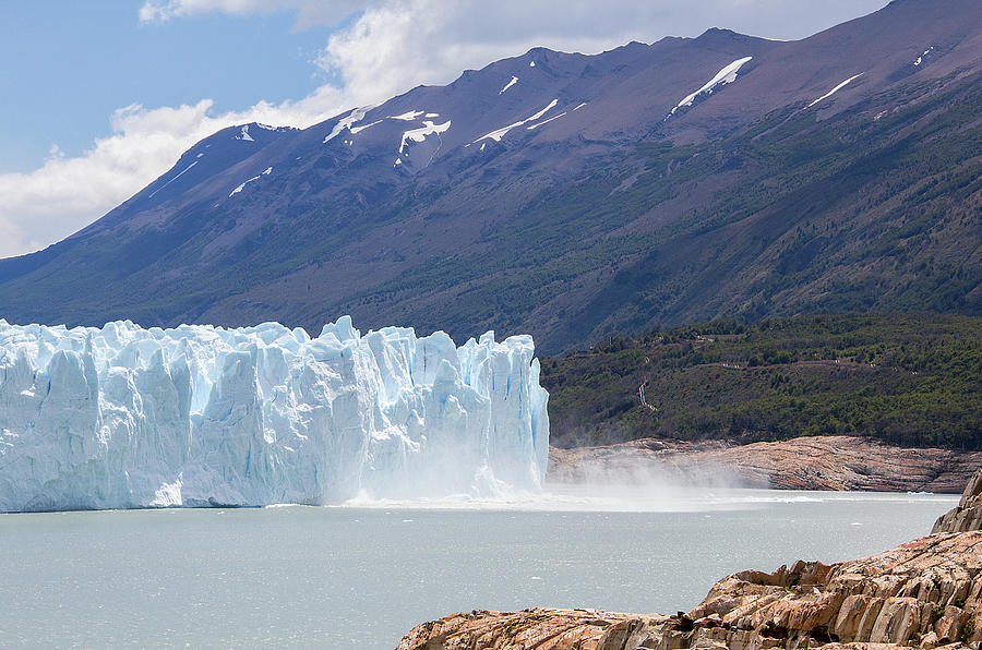 Nature Photograph - Ice Calving Off Perito Moreno Glacier by Sam Kirk