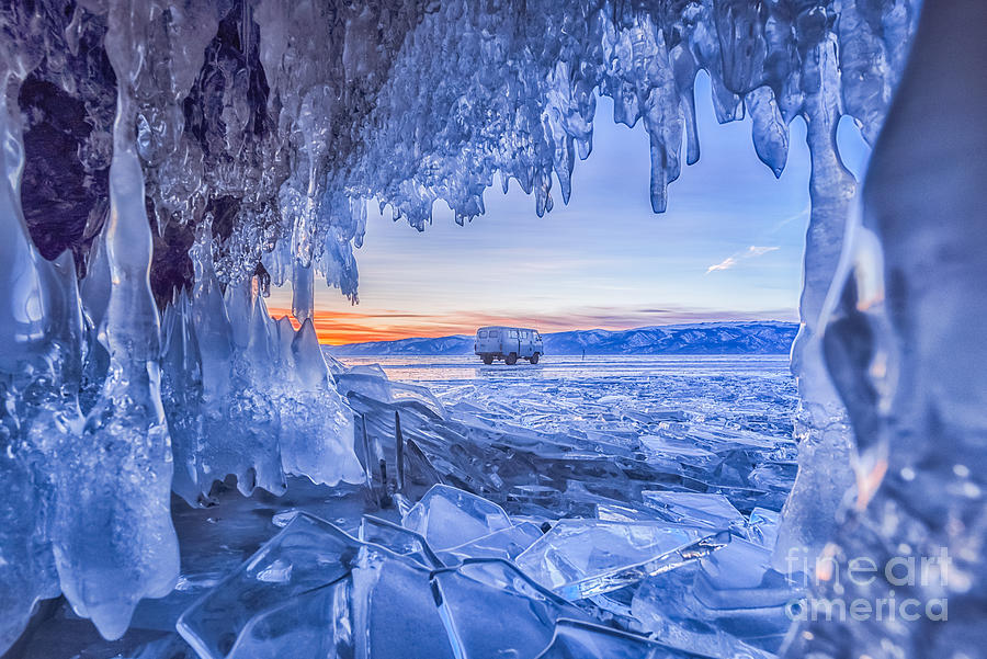 Ice Cave At Baikal Lake, Russia Photograph by Wachirawit Narkborvornwichit