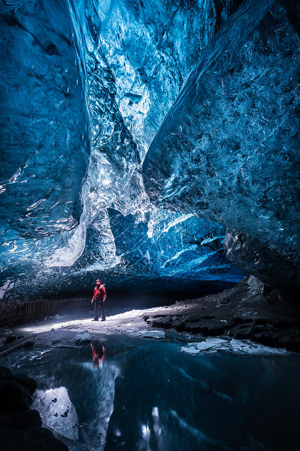 Ice Cave Man Photograph by Hervé Loire - Fine Art America