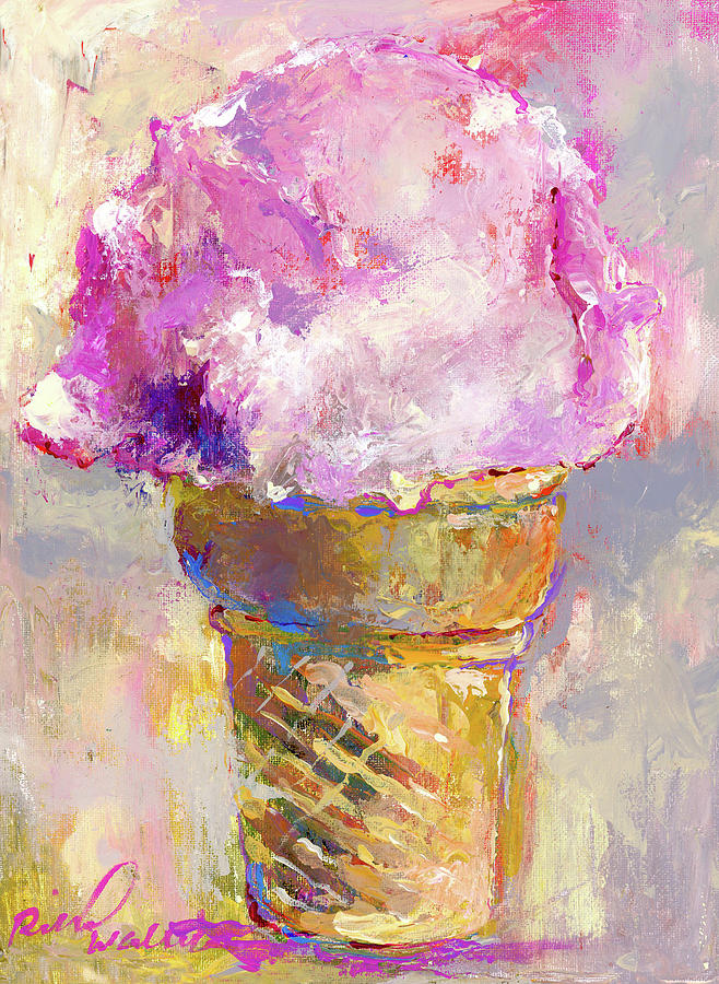 Ice Cream Painting - Ice Cream Cone by Richard Wallich