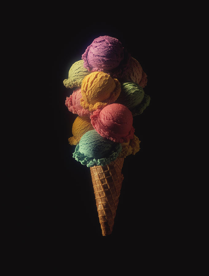 Ice Cream Cone With Scoops Photograph by Rusty Hill Ice Cream Cone With Scoops Photograph by Rusty Hill