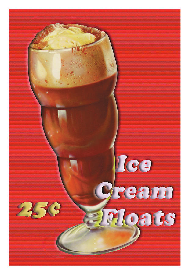 Ice Cream Float Painting by Unknown