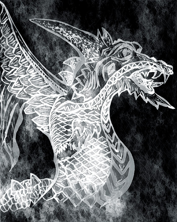ice dragon drawing