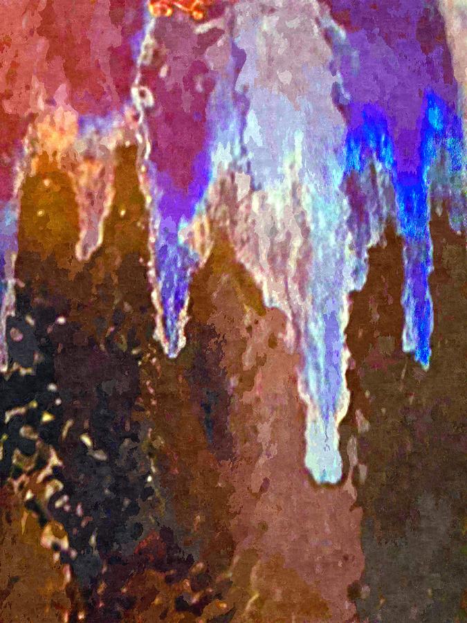 Ice Dripping Off A Wall Abstract Photograph by Sandi OReilly