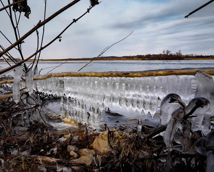 Ice Drop Curtain Photograph by Morey Gers - Pixels