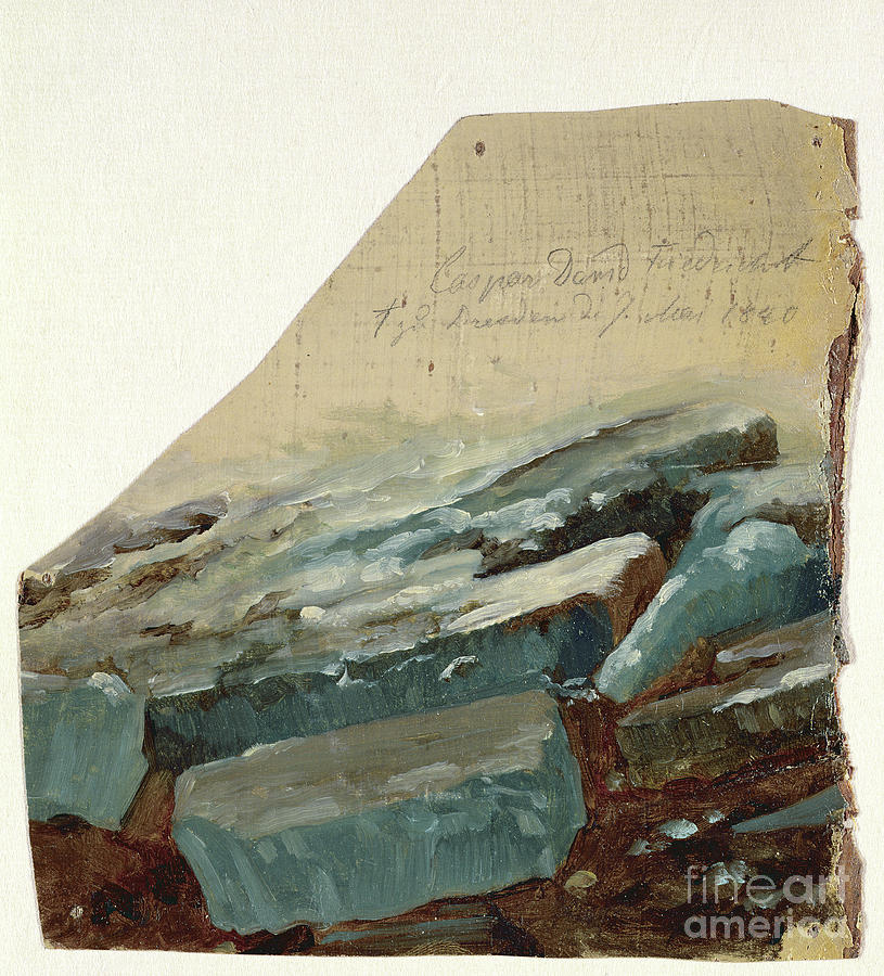 Ice Floe, 1840 Painting by Caspar David Friedrich