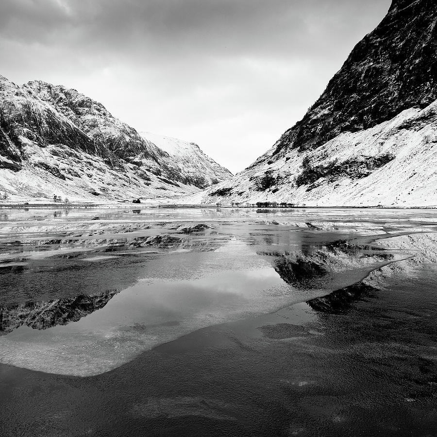 Ice Flow - Loch Achtriochtan, Glencoe Photograph by David Hannah