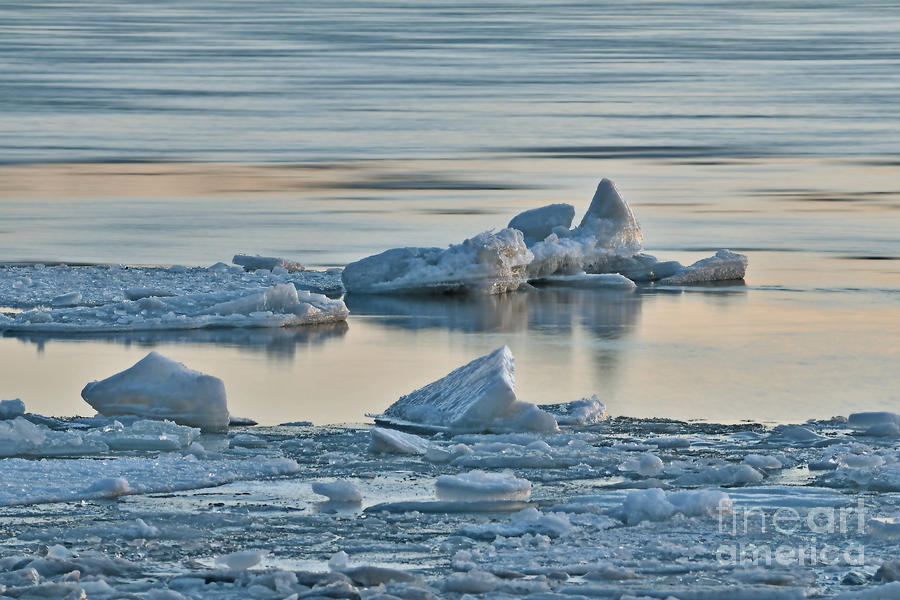 Ice Formations On The River Photograph by Sheila Lee