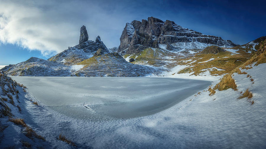 Ice In Old Man Of Storr Photograph by David Nomdedeu