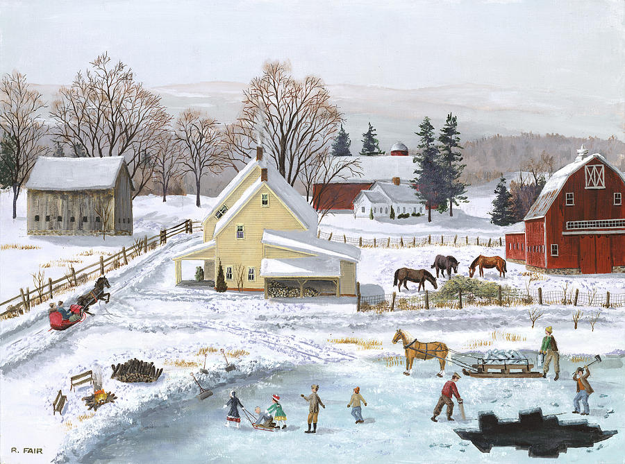 Animal Painting - Ice In The Country by Bob Fair