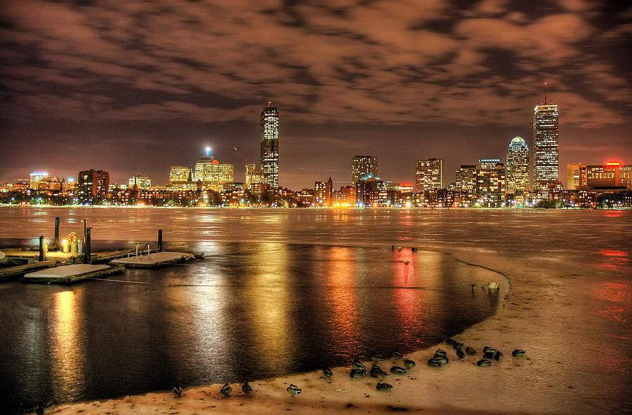Ice On Charles River Photograph by Craig A Stevens