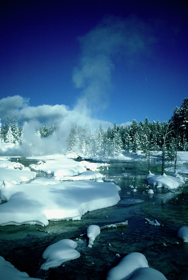 Ice On The River, Yellowstone National Photograph by Medioimages/photodisc