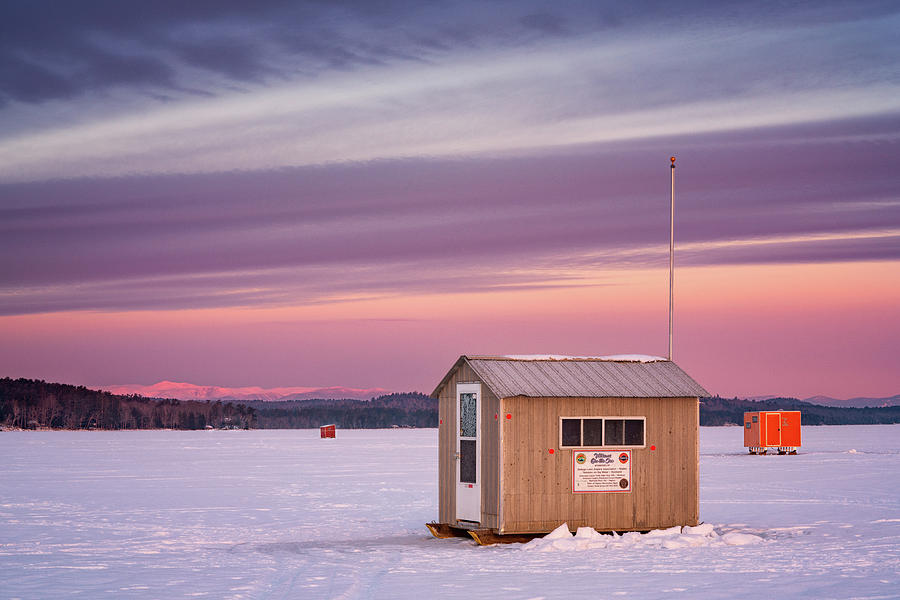Ice Shacks on Long Lake Photograph by Darylann Leonard Photography