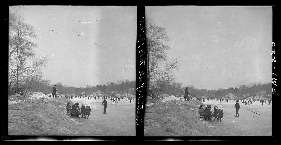 Ice Skaters In Central Park Photograph by The New York Historical Society
