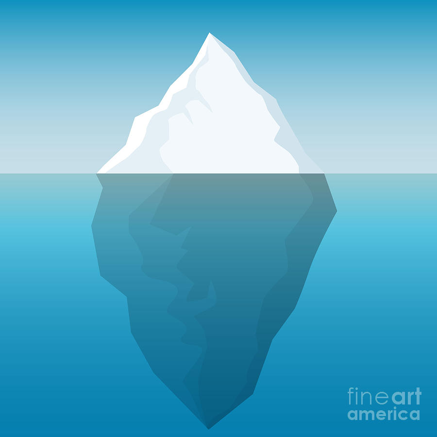 Вершина айсберга иллюстрация