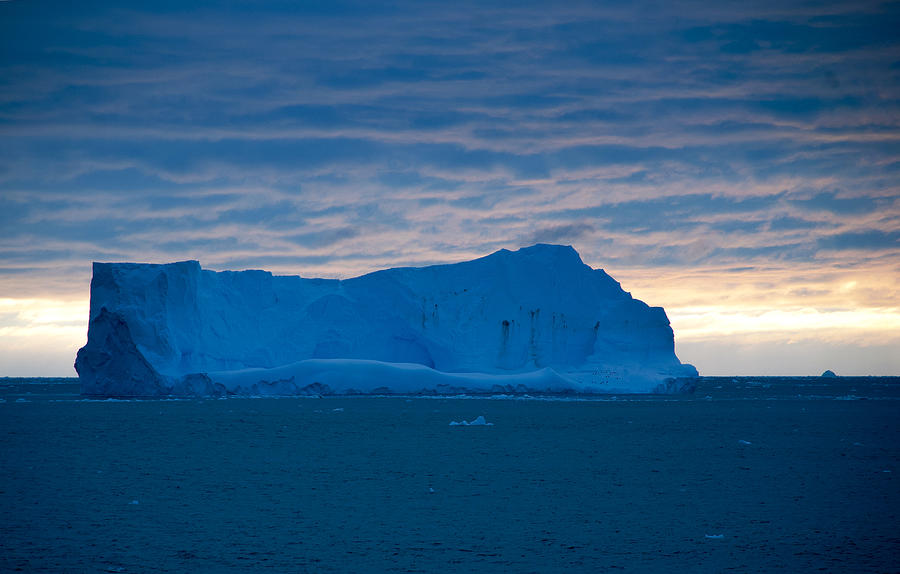 Iceberg During Sunset - Antarctica Photograph by Sascha Grabow