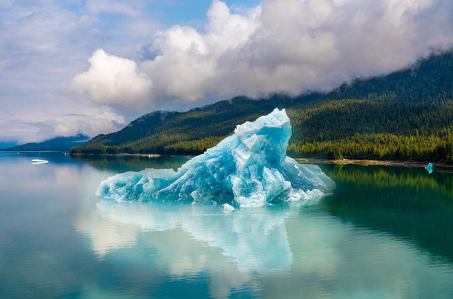 Landscape Photograph - Iceberg In Fjord by Ed Esposito