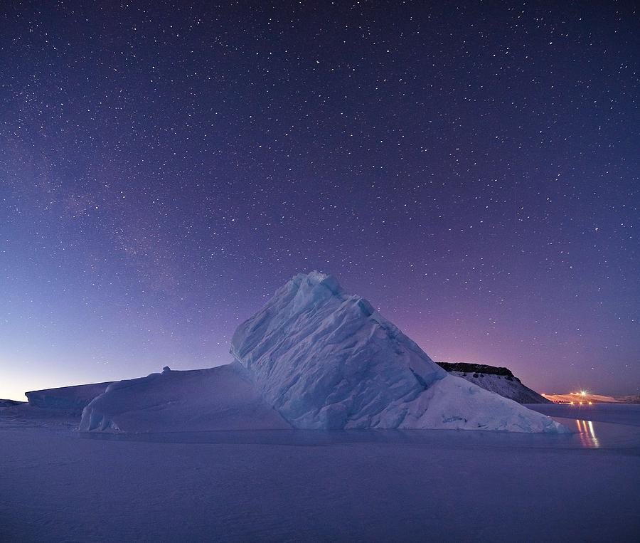 Iceberg in North Star Bay, Greenland. Painting by Celestial Images