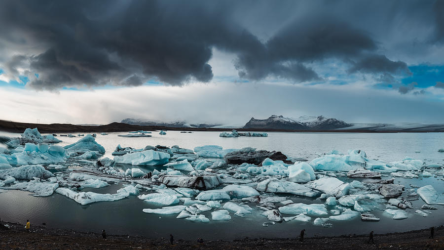 Iceberg Lagoon Panorama Photograph by Sunny Ding