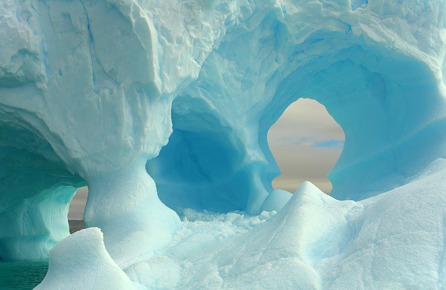 Iceberg With Arches, Antarctic Peninsula Photograph by Eastcott Momatiuk