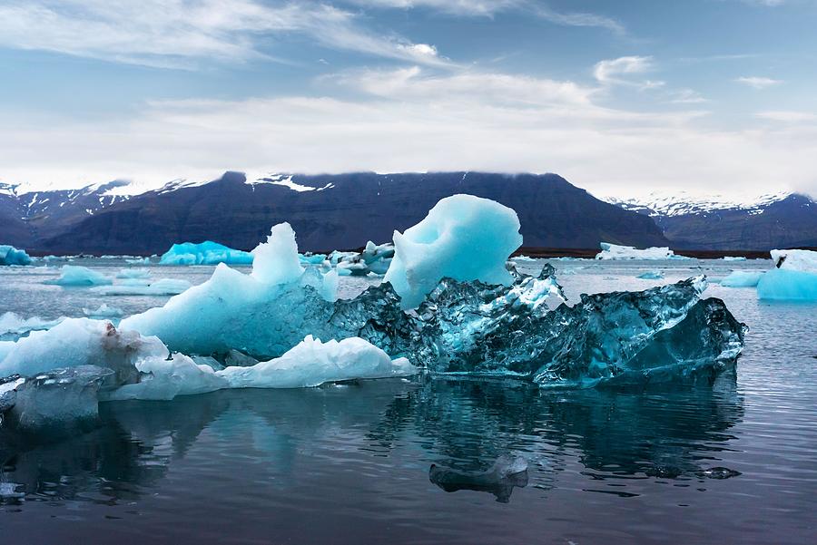 Nature Photograph - Icebergs In Jokulsarlon Glacial Lagoon by Ivan Kmit