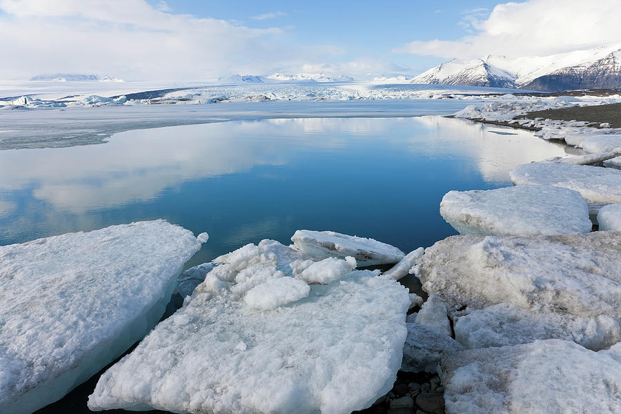 Icebergs, Jokusarlon, Iceland Photograph by Peter Adams