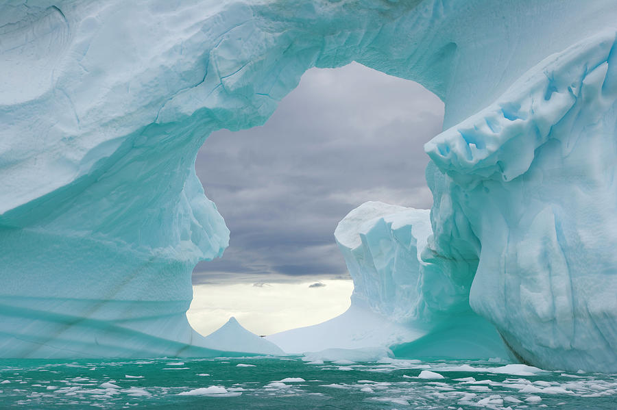Icebergs With Arch, Antarctic Peninsu Photograph by Eastcott Momatiuk