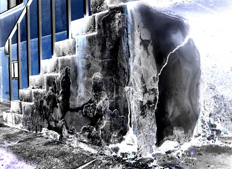 Iceblue Concrete Destruction Photograph