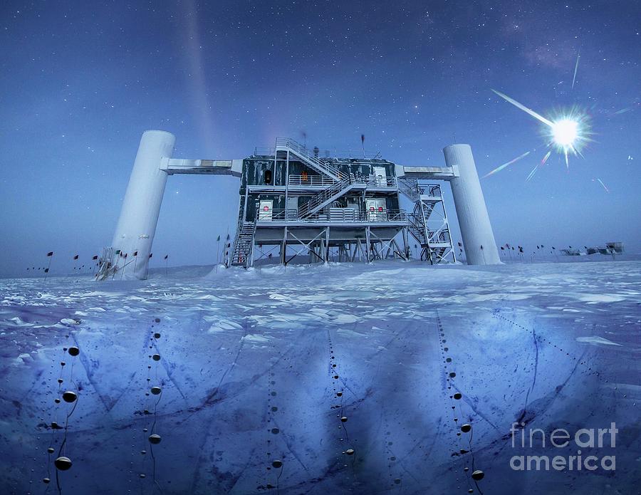 Icecube Neutrino Observatory Photograph by Icecube/national Science Foundation/science Photo Library