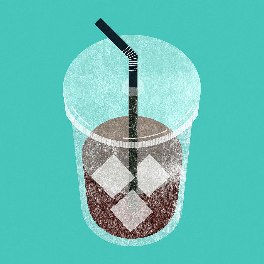 Ice Cube Drawing - Iced Beverage by CSA Images