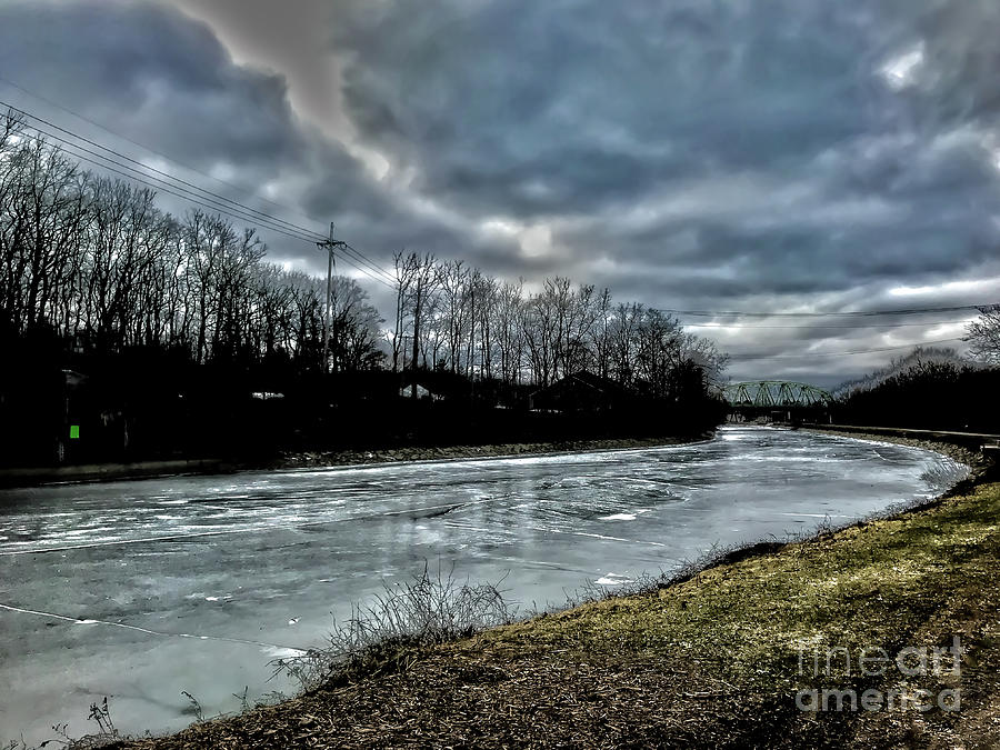 Iced Over Erie Canal Photograph by William Norton