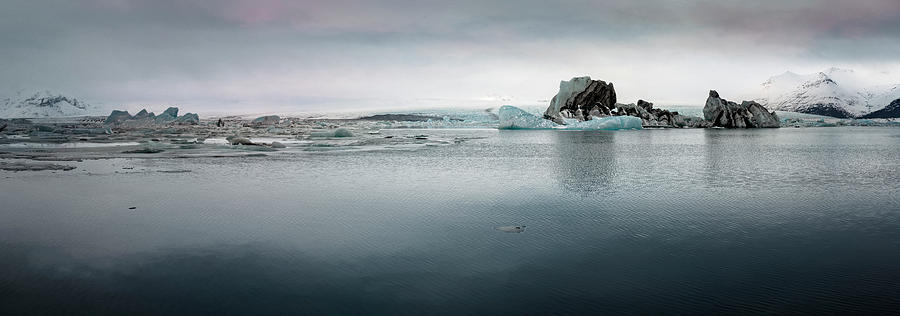 Iceland Glacial Lagoon Panorama Photograph by Joan Carroll