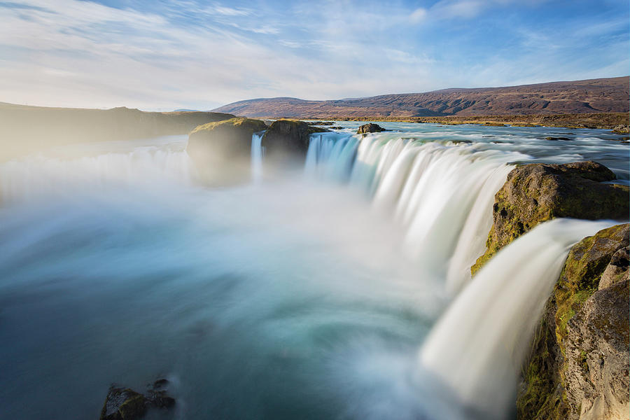 Iceland, Godafoss Waterfall Digital Art by Matteo Fortunato