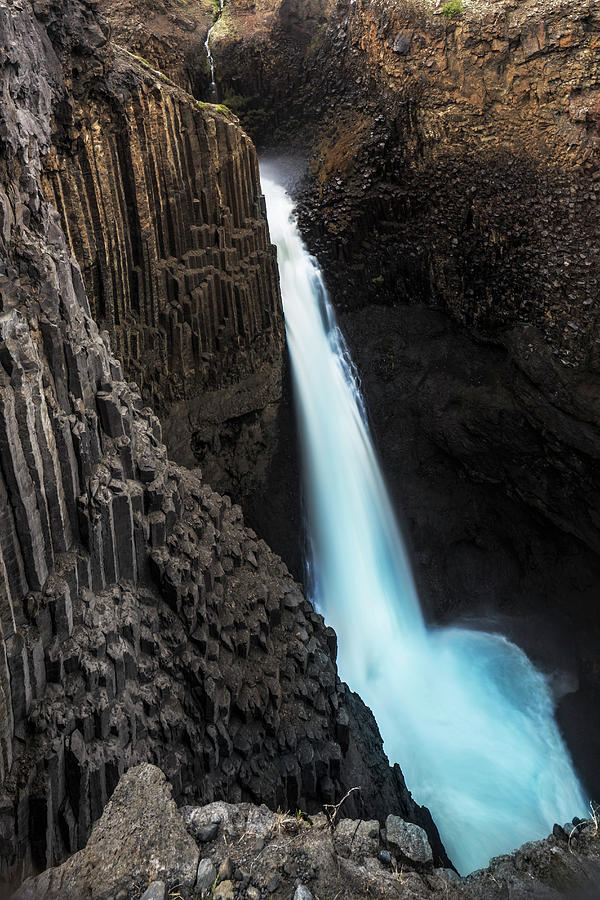 Iceland, Hengifoss Waterfall Digital Art by Maurizio Rellini