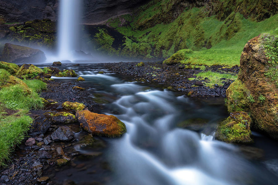Iceland Hidden Gem Kvernufoss Waterfall Photograph