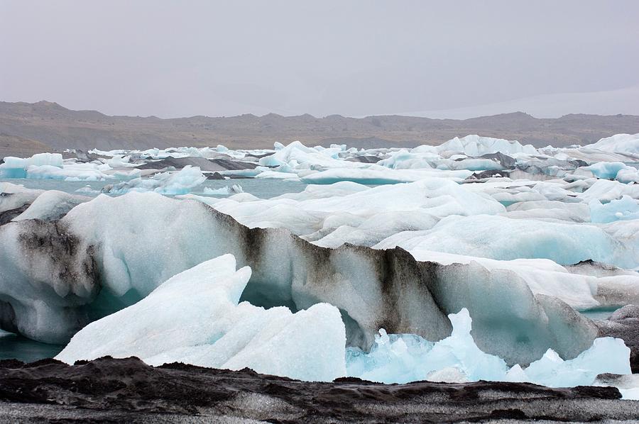 Iceland, Icebergs In Lagoon Digital Art by Jacana Stock