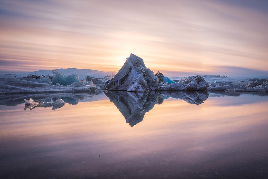 Iceland - Jkulsarlon Glacier Lagoon Halo Photograph by Jean Claude Castor