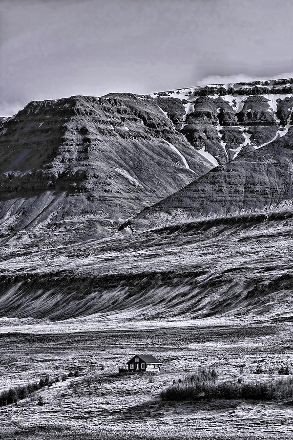 Iceland Landscape # 14 - B and W Photograph by Allen Beatty